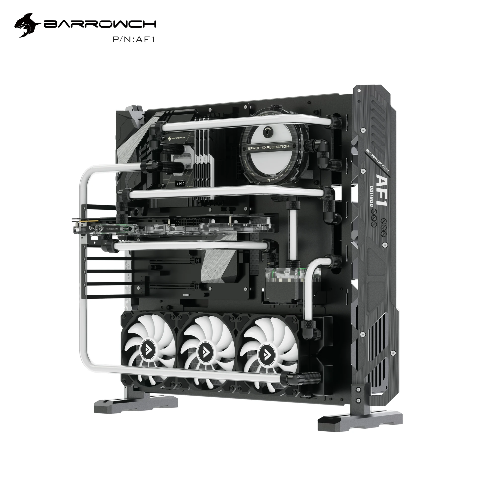 Barrowch AF1 Limited Edition Open Aluminum Alloy Multi-cold Row Water Cooling Case,PC Computer Open Chassis For GPU CPU Building