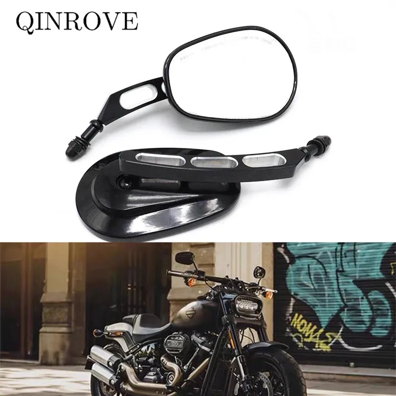 For Harley Davidson Sportster 883 1200 X350 X500 Fatboy Dyna Nightster Motorcycle Rearview Mirror CNC Aluminum Alloy Side Mirror