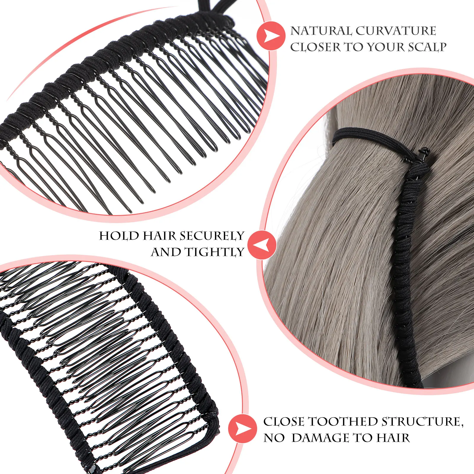 

Hairpin Side Comb Banana Clip Clips for Fine Metal Combs Women Bananna Wrought Iron Miss