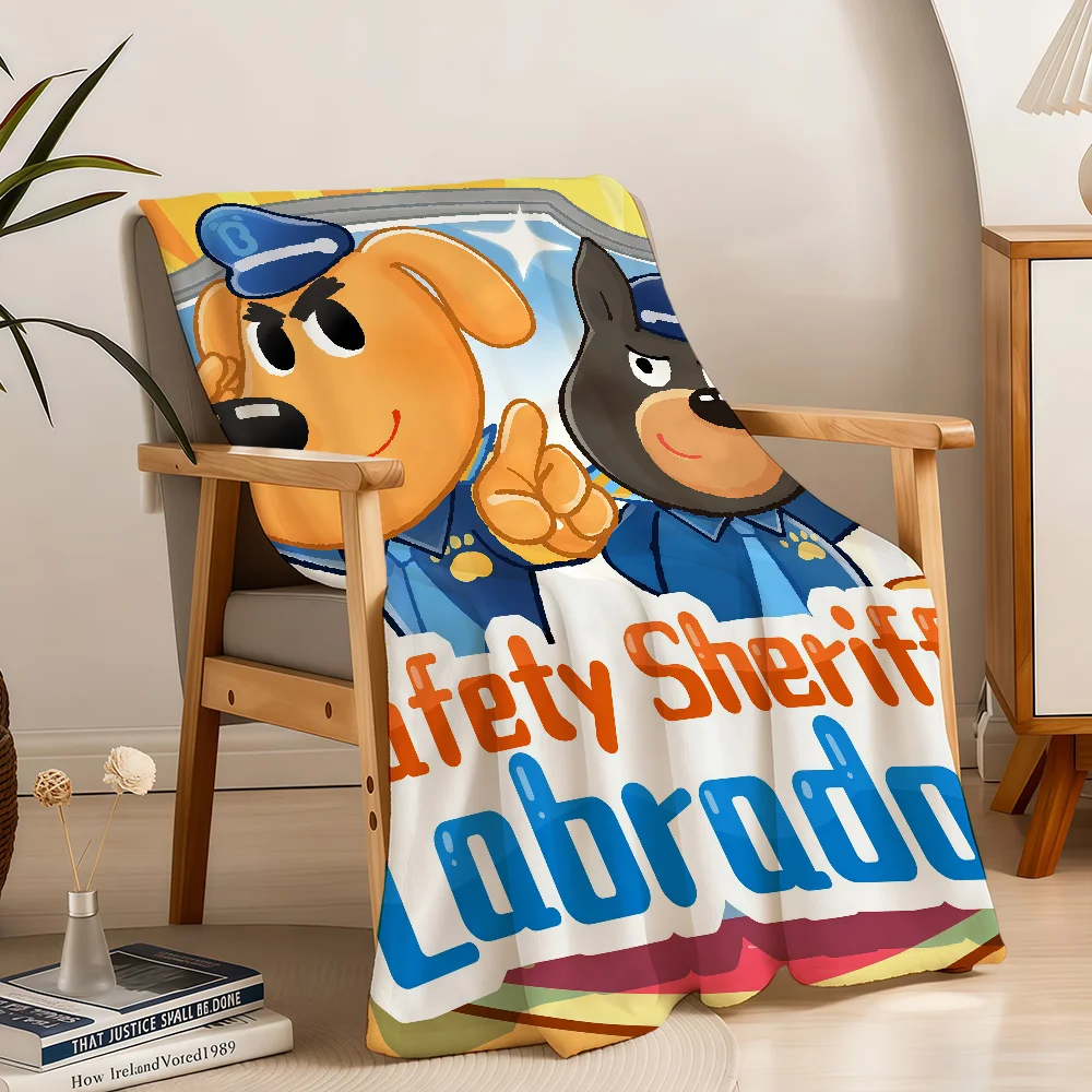 S-Sheriff S-Safety Blanket Throw Super Cosy Plush Living Room L-LabradorS Sofa Couch Childish Birthday Gifts