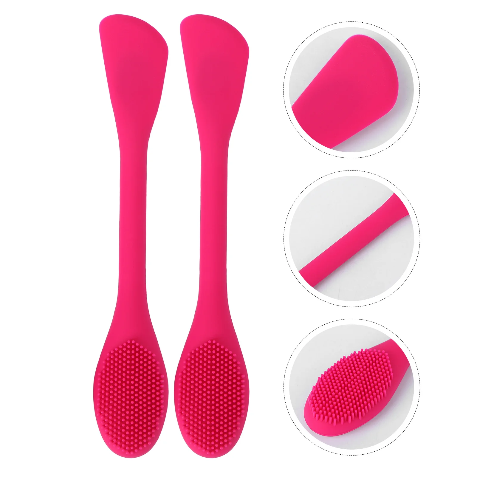 

2Pcs Premium Silicone Face Scrubber Comfortable Grip Design Ideal for Facial Cleansing and DIY Mask Application Easy to Carry