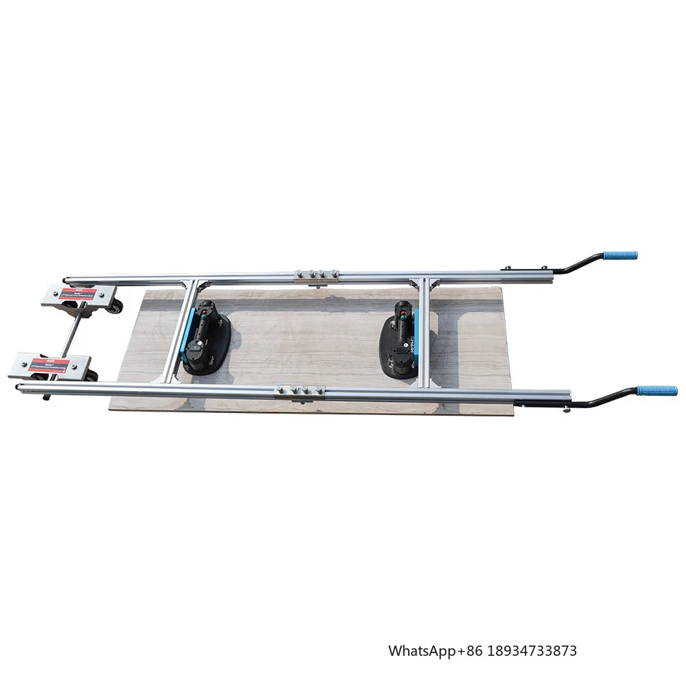 Raizi Tilego Large Format Tile Installation Dolly Cart with Using  Grabo Lifters