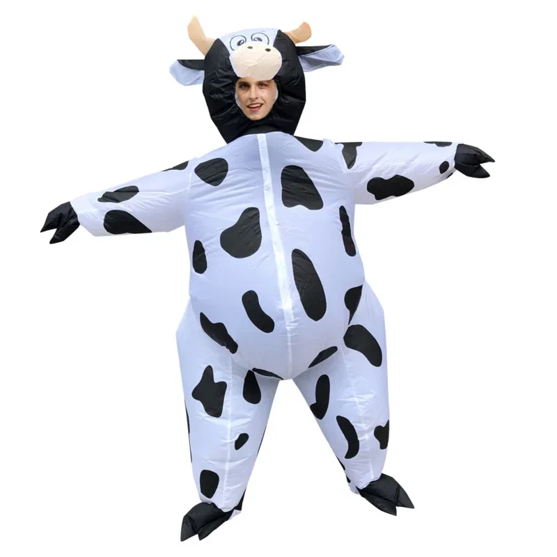 Cow Inflatable Monster Costume Scary Blow Up Cosplay Inflatable Costume For Adult Halloween  Christmas Party Festival Stage