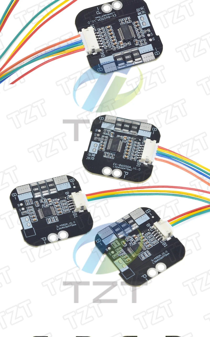 1/3 Stück TZT 3S 4S 6S 12V 16,8V 24V 50A BMS Ternäre Li-Ionen-Lithium-Batterie-Schutzplatine mit Temperaturschutz – Detail 6
