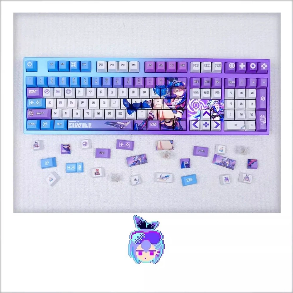 Honkai: Star Rail Silver Wolf Keyboard Cap Thermal Sublimation Non Fading Kawaii Cute Anime Game Individualization Gift for Fans