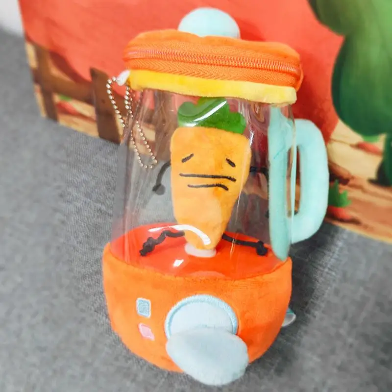 Carrot Juicer Plush Toy Funny Drawstring Rotating Carrot Cartoon Stuffed Doll Creative Gifts for New Year Christmas Birthday