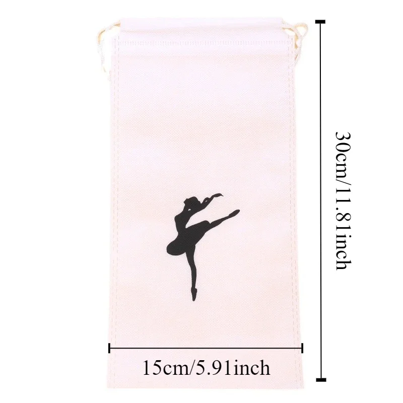 15X30CM Large Capacity Children\'s Ballet Shoes Storage Bag Spiny Cloth Double Drawstring Phone Dance Supplies Storage Package