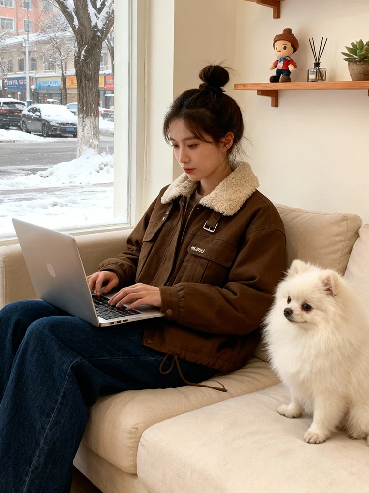 

Faionable ort Padded Jaet женское зимнее теплое пальто свободного покроя на подкладке, повседневное хлопковое пуховое пальто