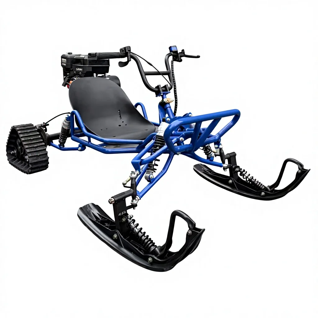 Winter sports four-wheeled children's electric snowmobile snowmobile