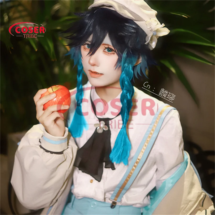 COSER TRIBE Anime Game Genshin Impact  Wendy  cute Halloween carnival role cosplay costume complete set