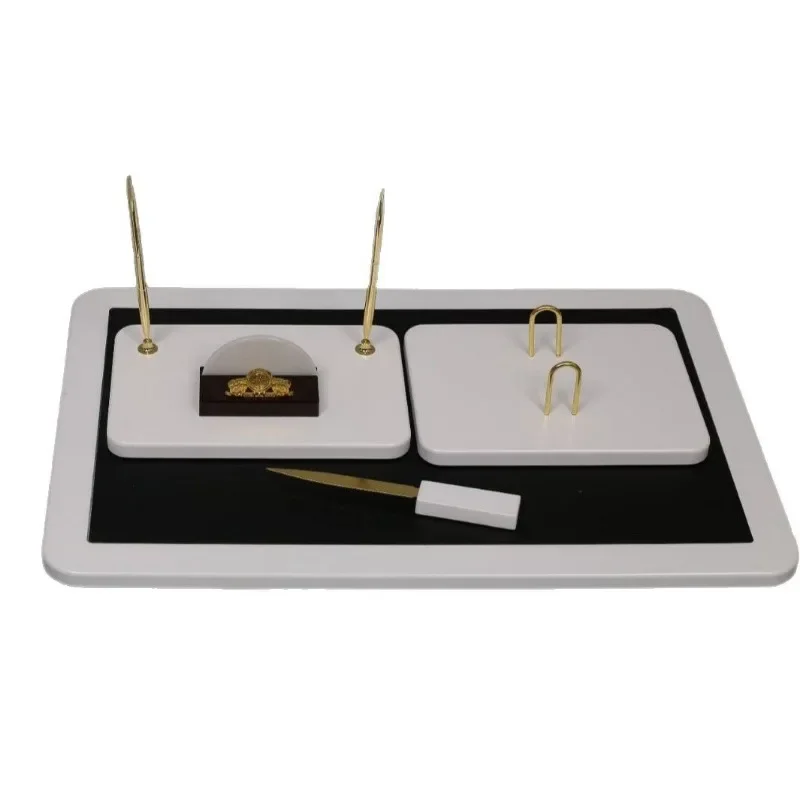 

Office desktop light luxury high-end desk calendar rack, business card box high-end pen holder gifts practical high-end