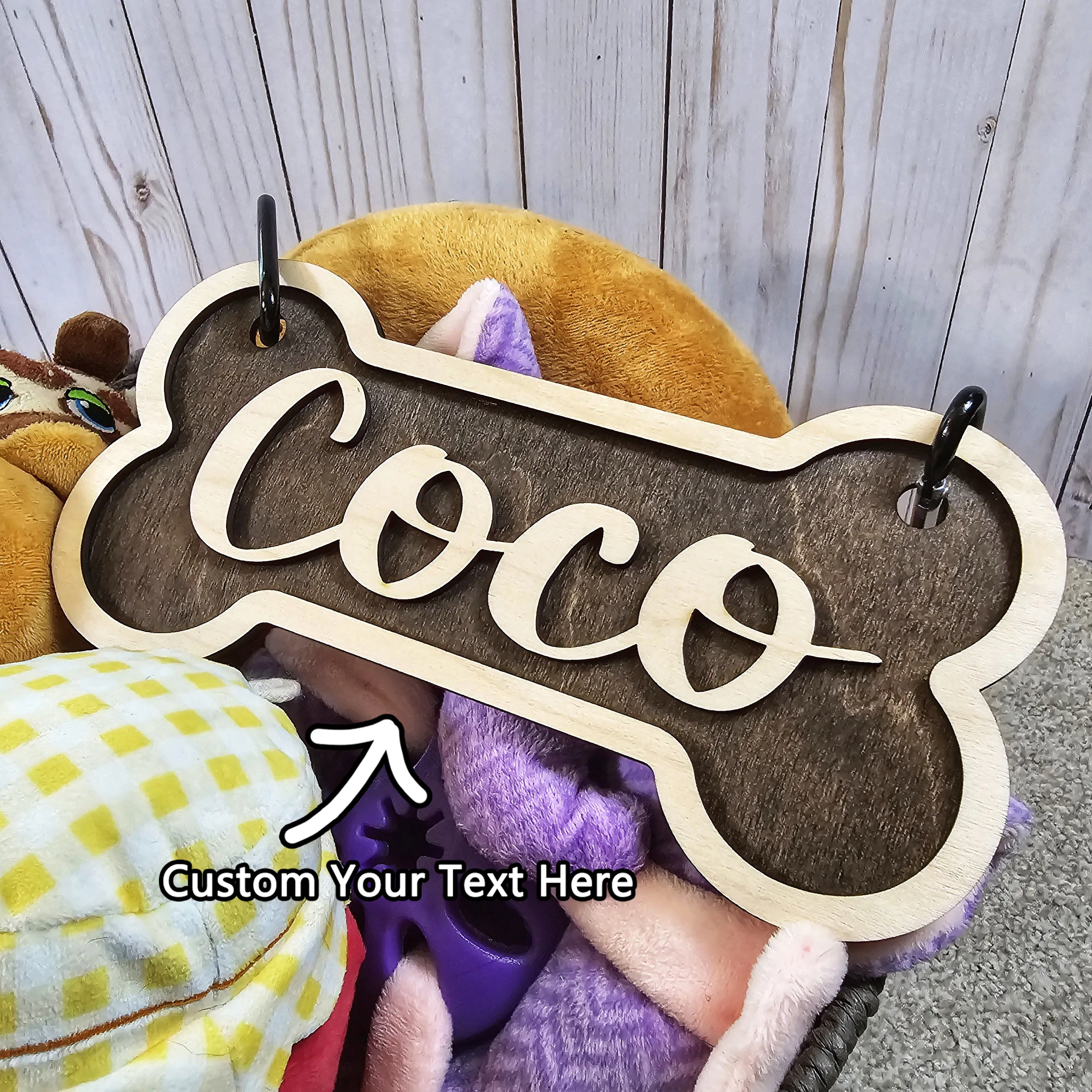 Custom Dog Tag - Personalized Large-Size Wooden Name Laser Engraved DIY Pet Accessory for Big Dogs, Daily Use & Pet Lover Gifts image 3