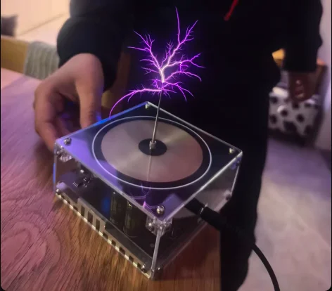 Bluetooth Tesla Coil Music Player, Arc Generator with Lightning Visual Effects for Science and Entertainment