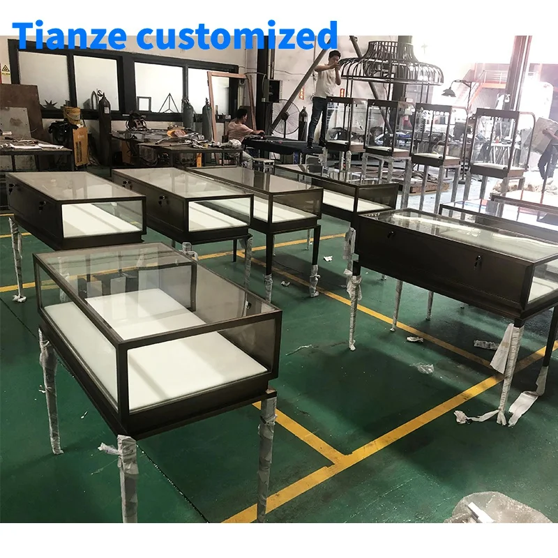 [Customized] factory direct selling jewelry store design luxury jewelry displays cabinet antique jewelry showcase shop