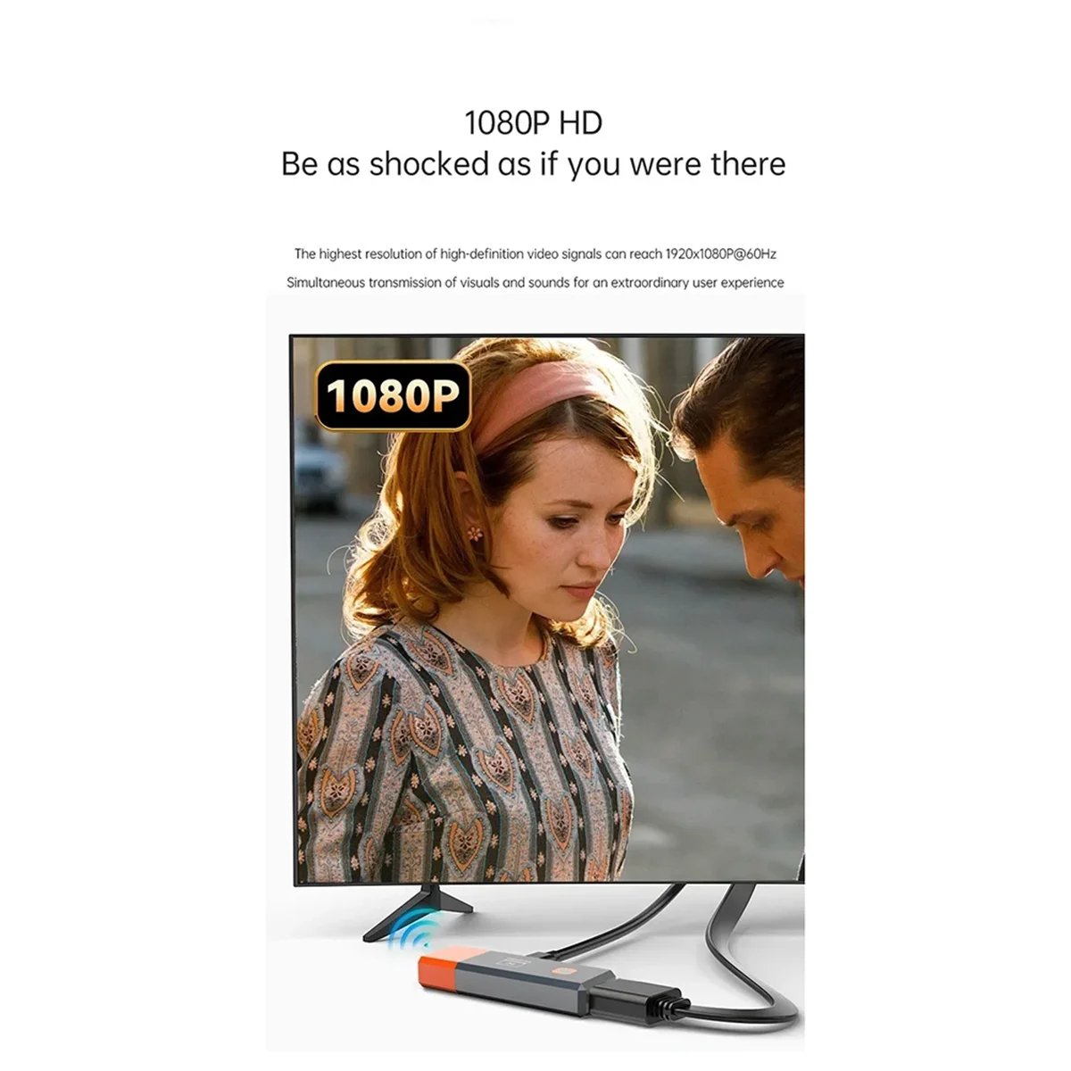 

1080P 50M Wireless HDMI-Compatible Extender Video Transmitter Receiver Adapter TV Stick Dongle for Camera PC to TV