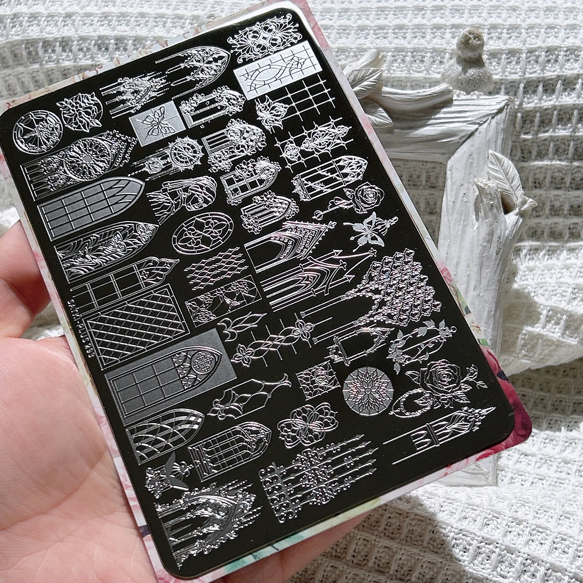 

Nail Art Stamping Plate Transfer Plate No-Painting Nail Decoration Pattern Large European-Style Floral Window Stamping Plate Floral Window Window Decoration Glass Window Stained Glass Window Broken Glass Window Transparent Transfer Silicone Stamping Plate