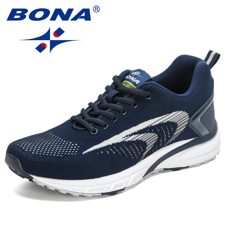 Bona Neuankömmling Outdoor Walking bequeme Turnschuhe schnüren Sportschuhe für Männer beliebte Stil Männer Laufschuhe