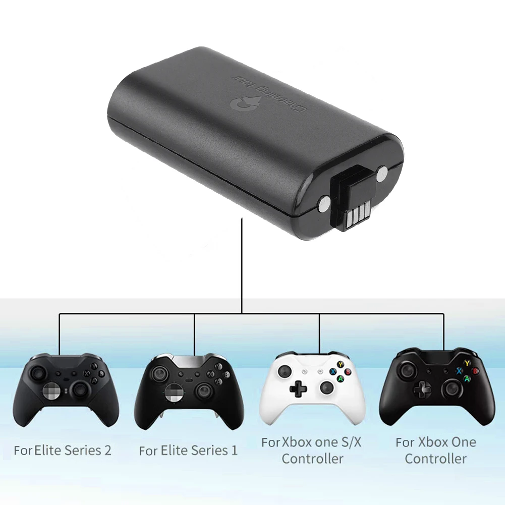 2000mAh Akku für Xbox One Wireless Controller Gamepad Joypad mit 2,7 m/8,85 ft Ladekabel, wiederauf ladbarer Ersatz akku