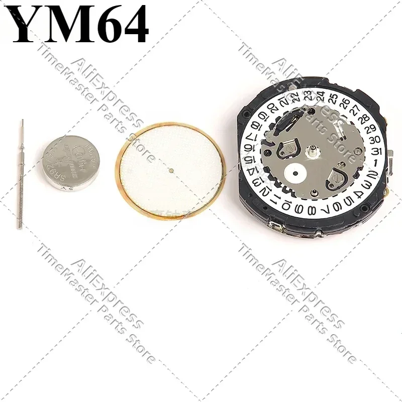 Japan original Tenma YM64A quartz movement 3.6.9.12 small seconds 4 o'clock calendar, watch accessories