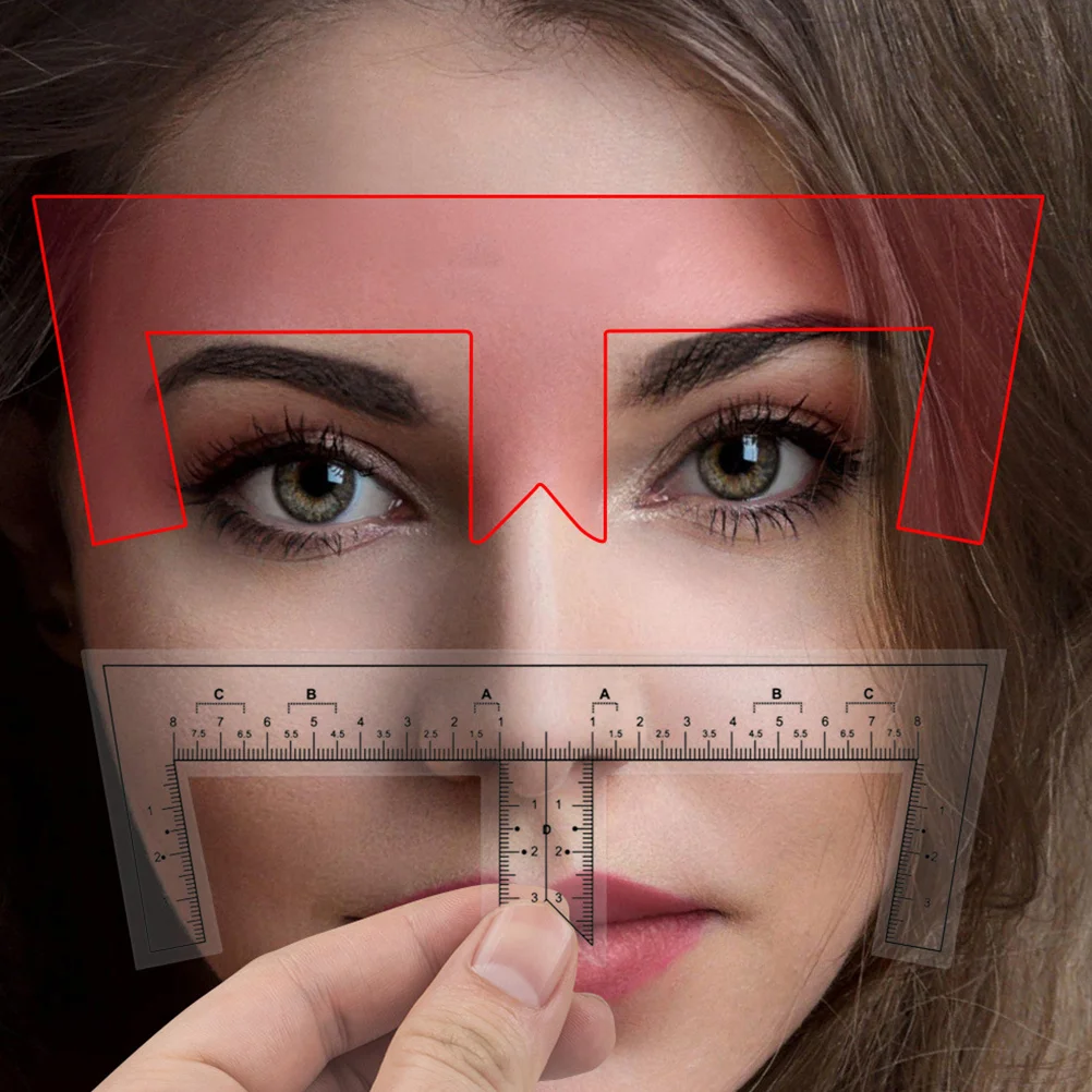 10 Pcs Eyebrow Design Ruler Measurement Tool Mold Template Measuring Shaper DIY Stencil