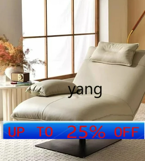 

LMM Italian minimalist casual leather art recliner lazy chair soft adjustable sofa single chair