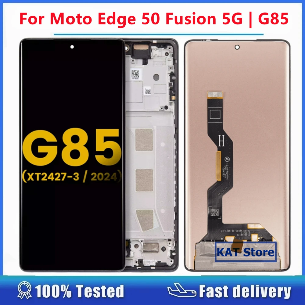 

Для Motorola Moto Edge 50 Fusion 5G XT2429 2024 G85 XT2427-3 2024 ЖК-дисплей с сенсорным дигитайзером, полная замена в сборе