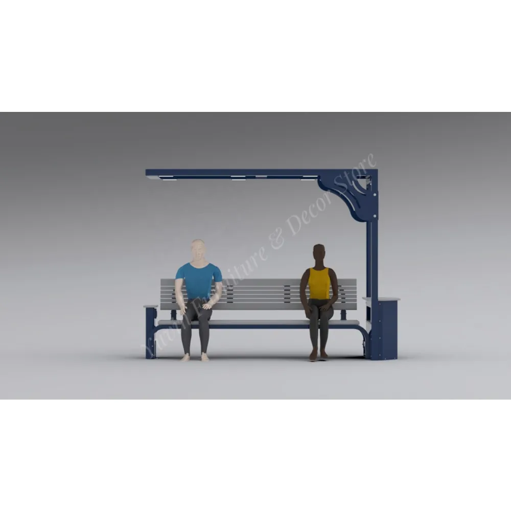 Smart Solar Powered Bench Complete Set with Management Software for Outdoor Park - Factory Direct Custom