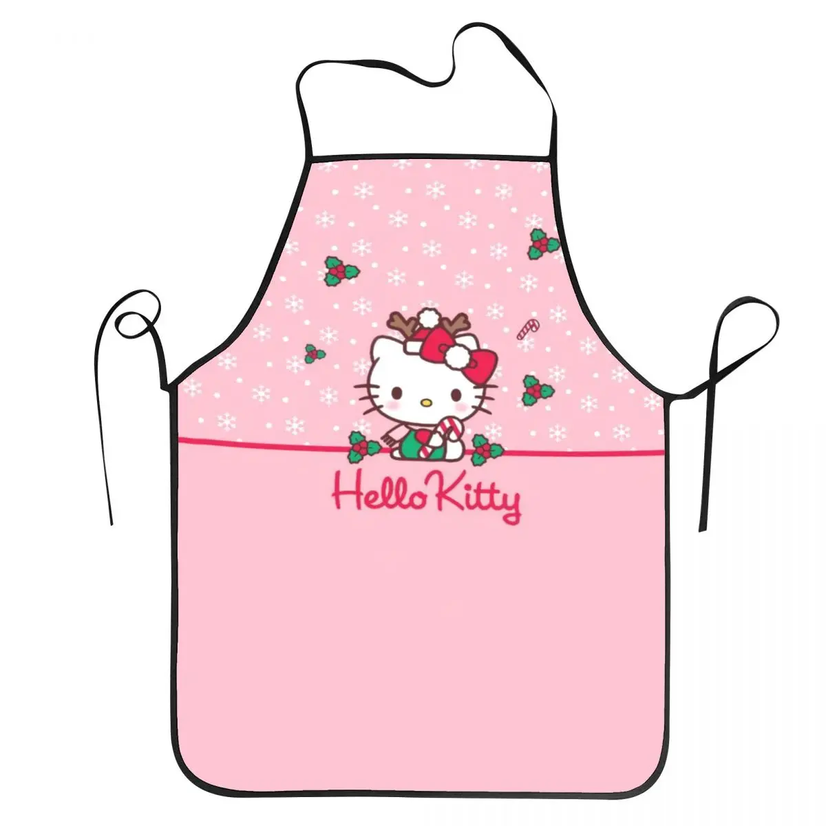 Custom Kawaii Hello Kitty Cat Apron for Women Men Unisex Bib Cartoon Cooking Kitchen Tablier Cuisine Chef Painting