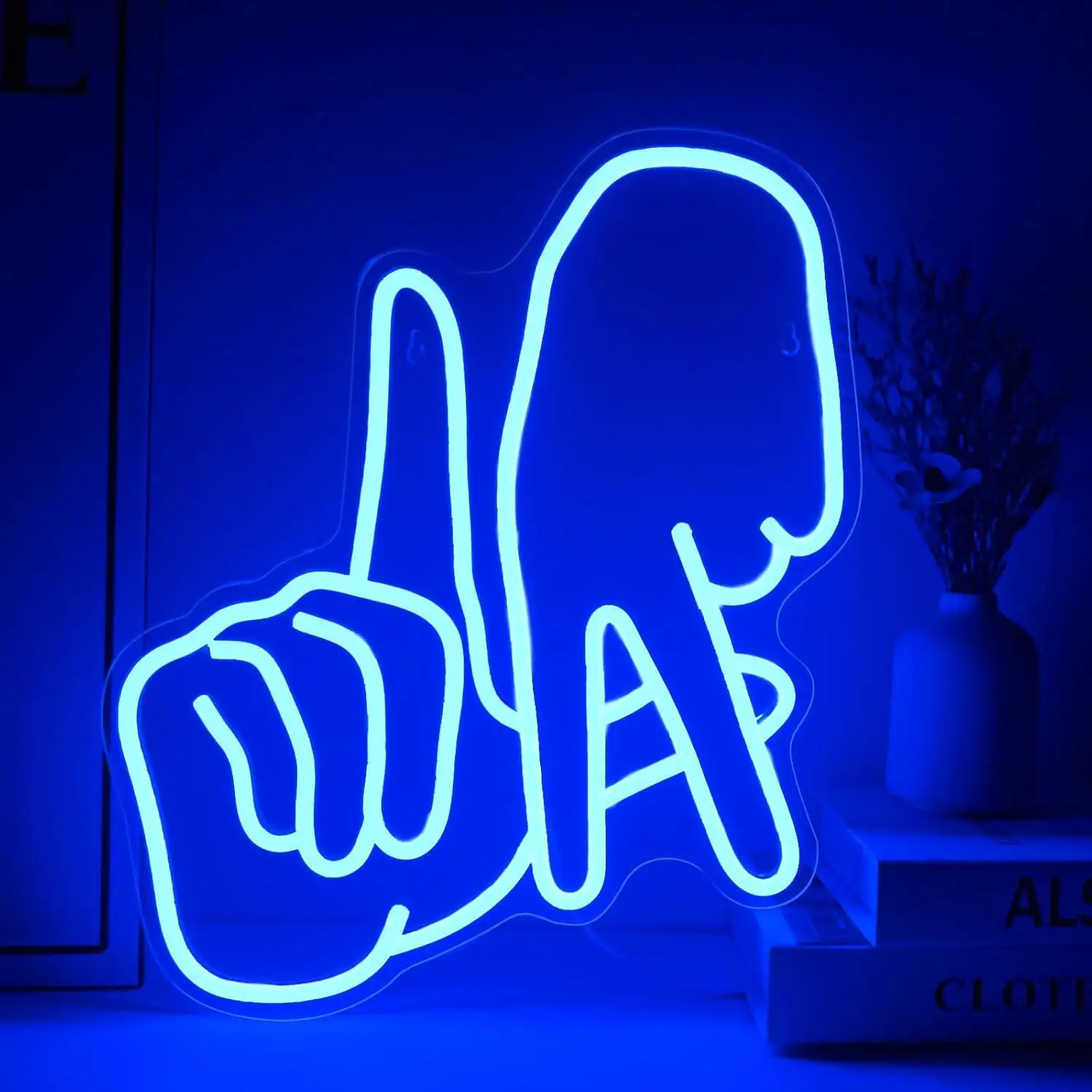 

Los Angeles Neon Sign LA Baseball Gesture USB Dimmab LED Lights for Garage Man Cave Bedroom Party Decor Birthday Gift for Fans