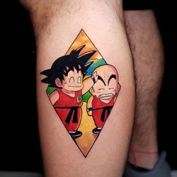 Luna mağazası Anime geçici dövme karikatür Kuririn su geçirmez dövme dayanıklı vücut sanatı bacak kol sahte Tatto Sticker çocuk