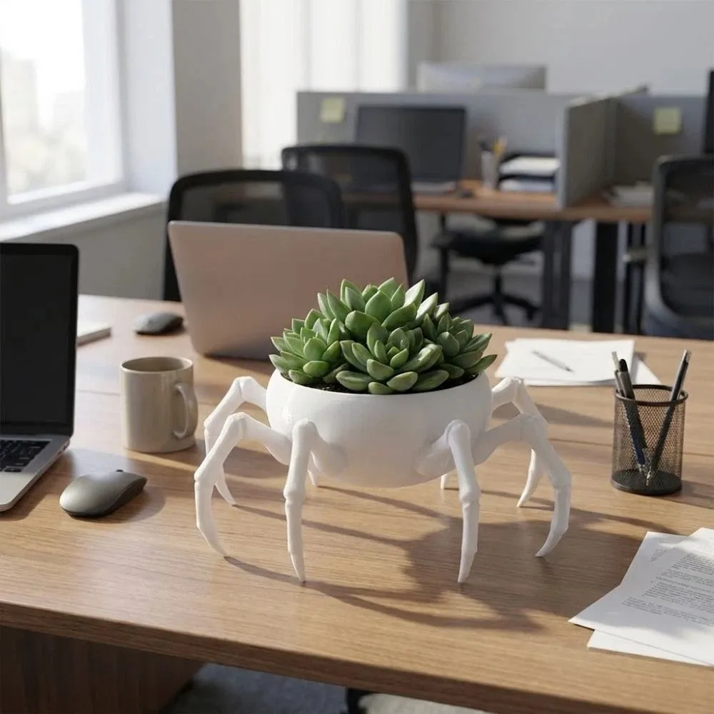 3D Printed Spider Shaped Planter Novelty Multi-functional Entrance Storage Box Gothic Style Plastic Jewelry Storage Tray