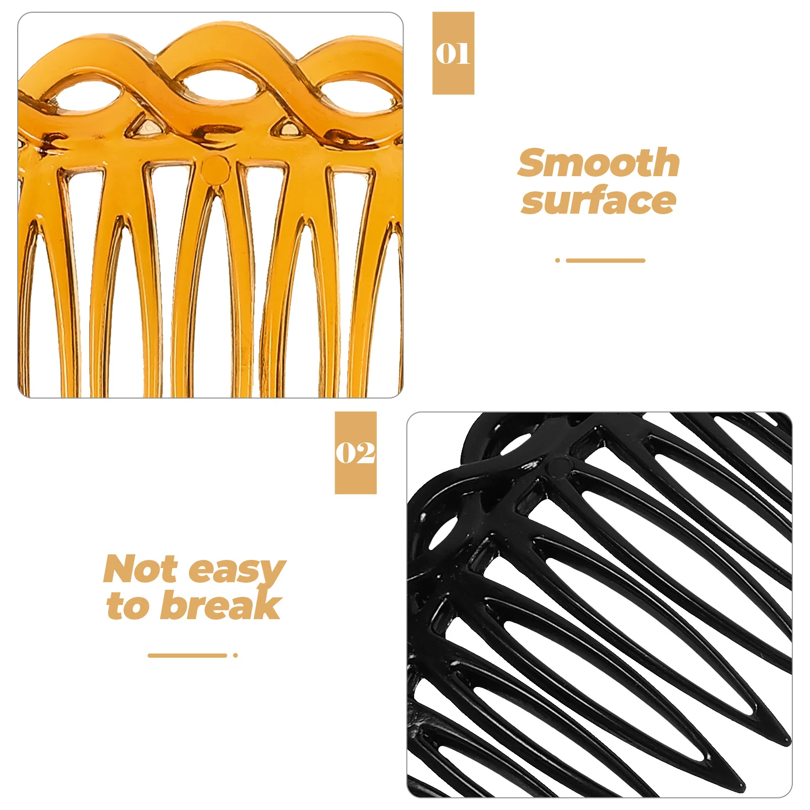 

12pcs Retro Hair Combs 7 5cm Woven Teeth Plastic Side Combs Clips for Women Decorative Accessories Travel Size