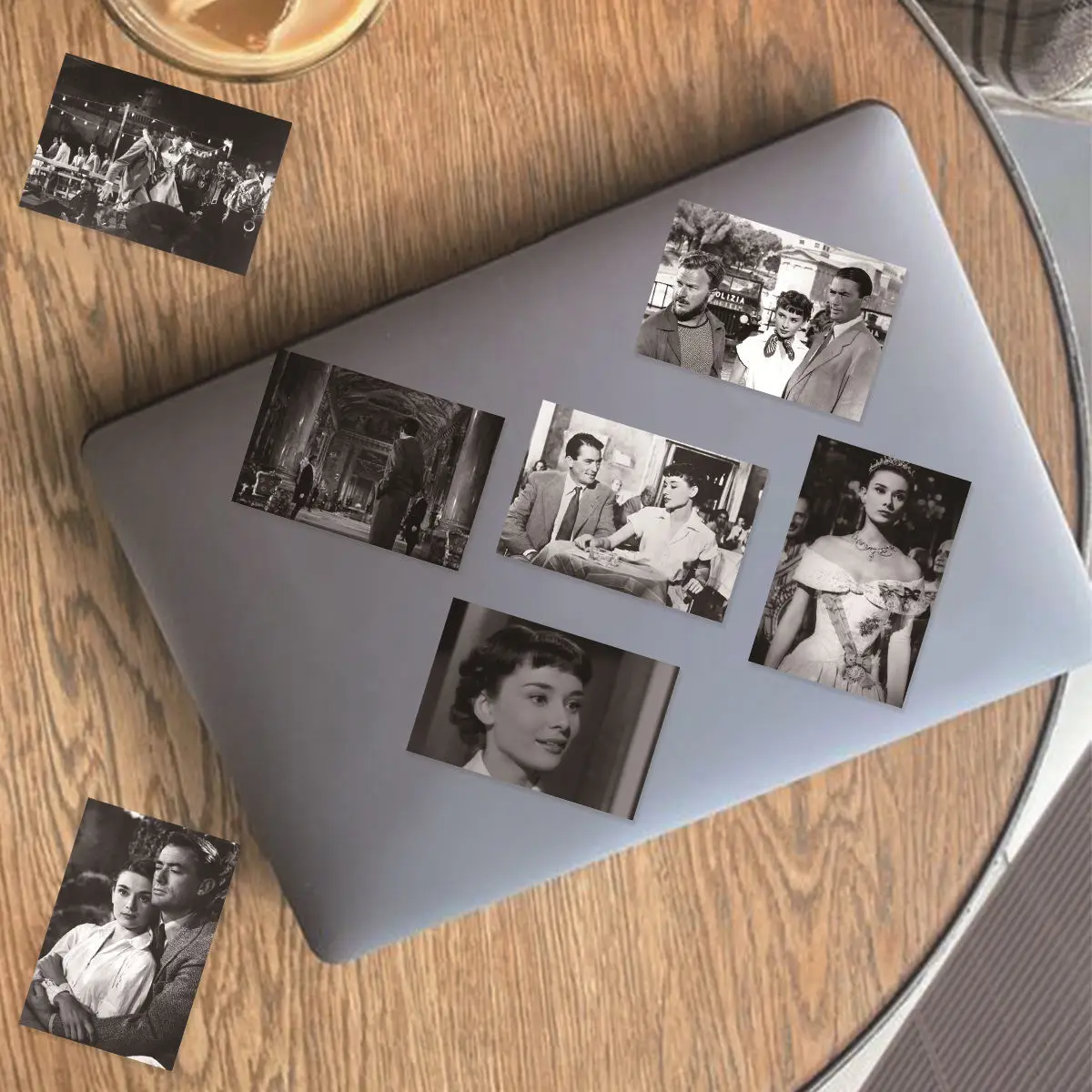 Etori Life 30pcs PVC Retro Movie Series Roman Holiday Character Fun Collage Patterns Student DIY Laptops Decoration Stickers