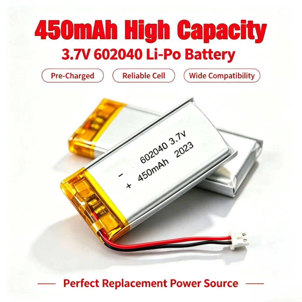 Gaming Console Psp - 450mAh 602040 リチウムポリマーバッテリー 3.7V リチウム電池 スマートウェアラブル機器、トランシーバー、GPS、PSPゲーム機用リポ充電式セル