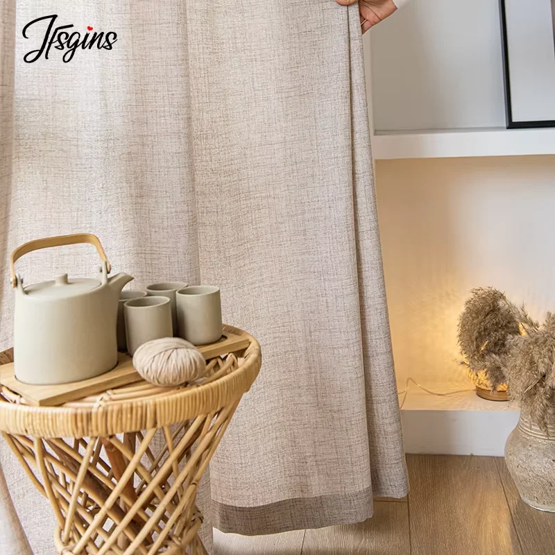 Janpanese Tulle Voile Curtains for Living Room Girls Bedroom Balcony Semi Sheer Curtain for Kitchen Rideaux Custom Cortinas