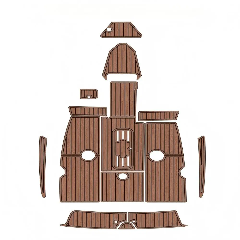 

STLF 1989 Sea Ray 180 Bowrider Swim Platform Cockpit Pad Boat EVA Teak Floor Mat SeaDek MarineMat Gatorstep Style Self Adhesive