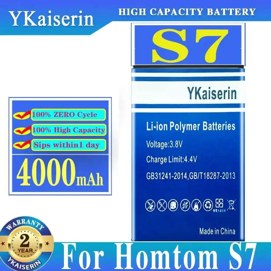 

4000Mah High-Capacity Mobile Phone Battery For Homtom S7 Fast Charging