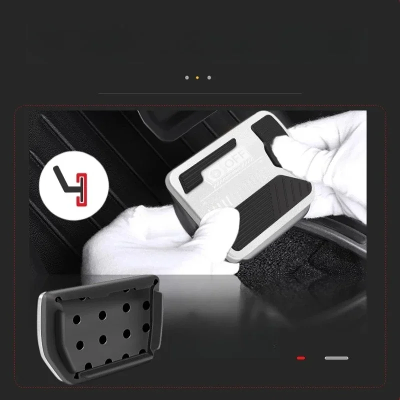 For ​​Geely Preface 2019-2025 Aluminum Sport Pedals Set Accelerator/Brake/Dead Pedal Covers Non-Slip Grip Textured Surface