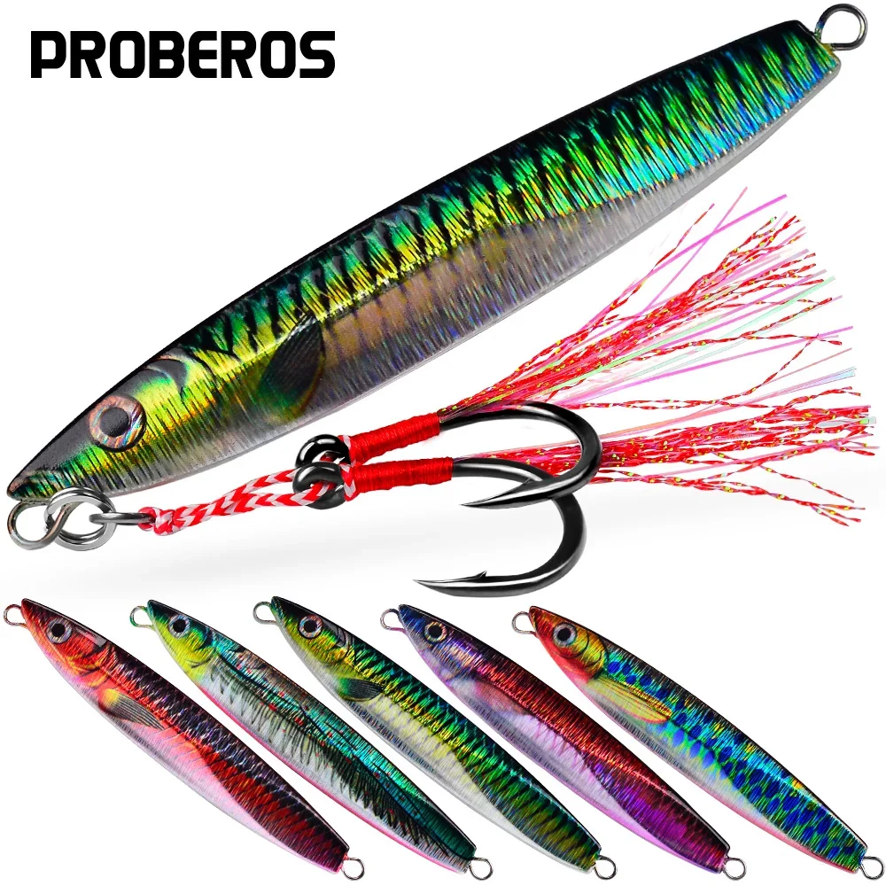 

Рыболовные приманки PROBEROS, 5 шт., 12 см/80 г, железная пластина Luya, морская металлическая приманка для отсадки, бионическая искусственная приманка, приманка для морской рыбалки Pesca