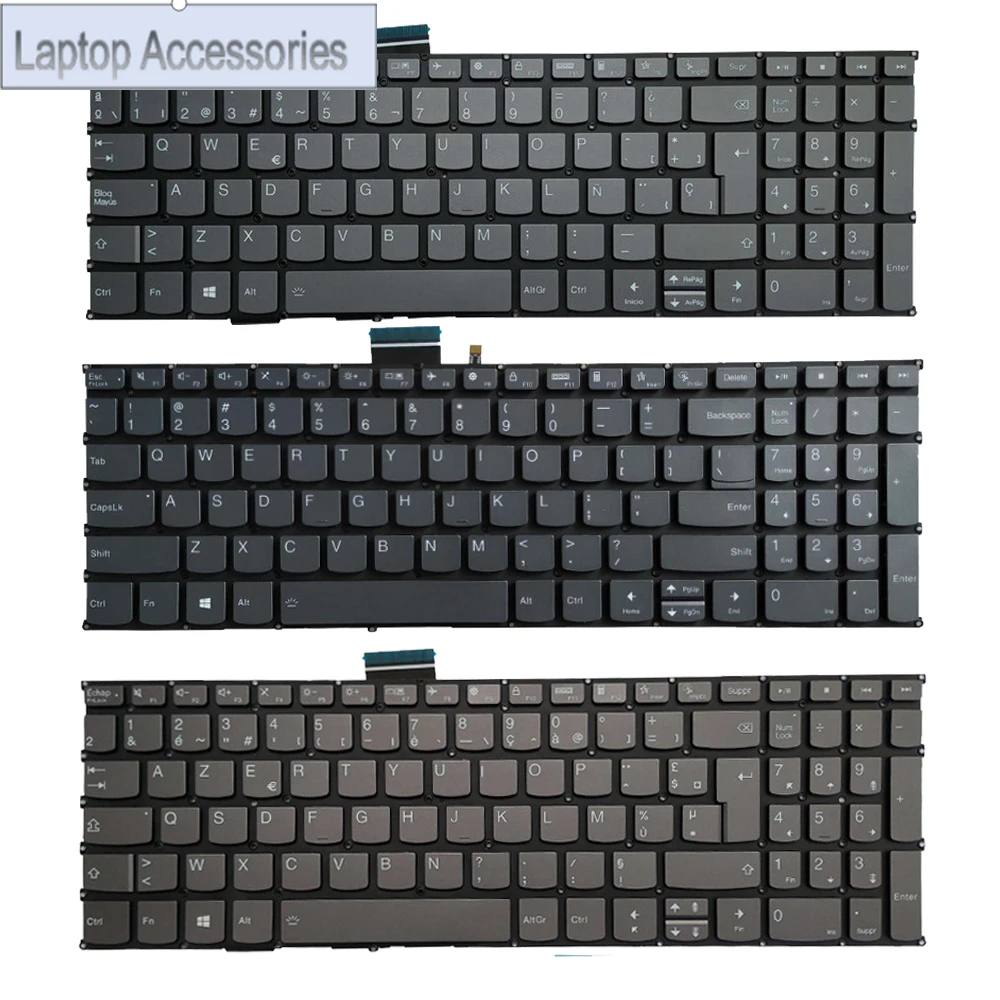 

Новая испанская/американская/латинская/русская/французская/британская клавиатура с подсветкой для Lenovo Ideapad 3-15ITL6 3-15ADA6 3-15ALC6 5 15IIL05 15ARE05 15ITL05