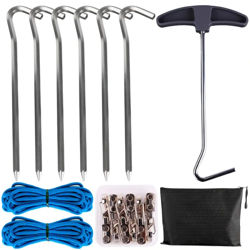 Outdoor Tent Rope Tightener Tool Camping Accessory Fastening Device Cord Tensioner Kit For Secure Gear Setup