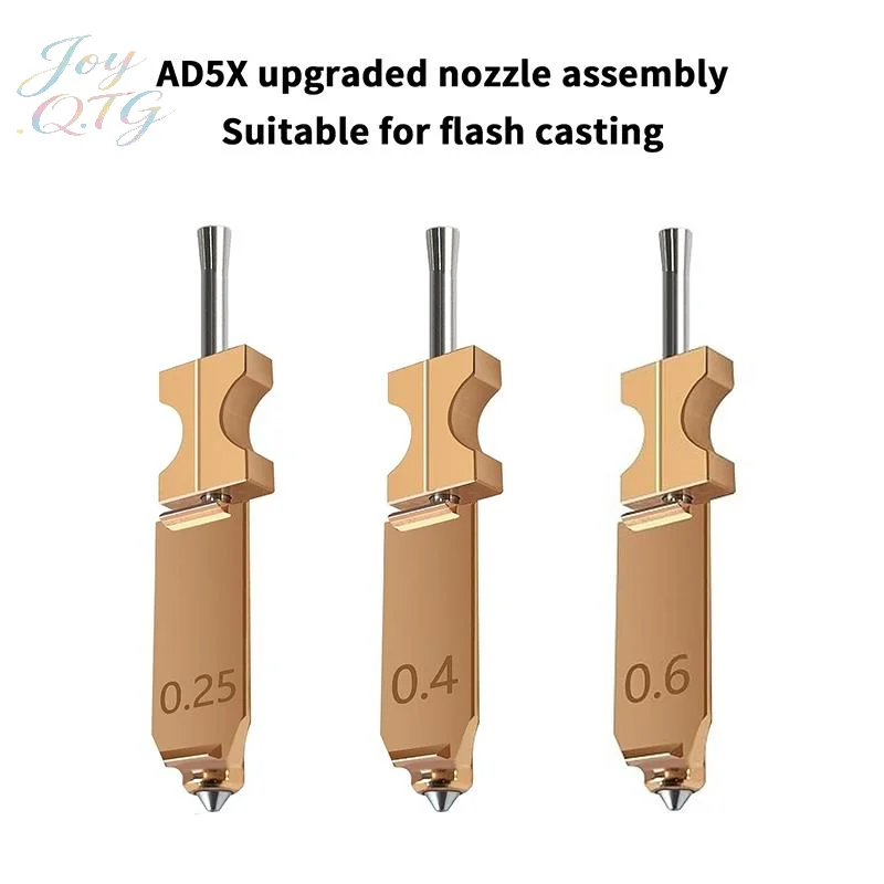 

For Flashforge AD5X Nozzle Upgrade Detachable 0.25 0.4 0.6 0.8mm For Flashforge AD5X Hotend Extruder Quick Release Heater Block