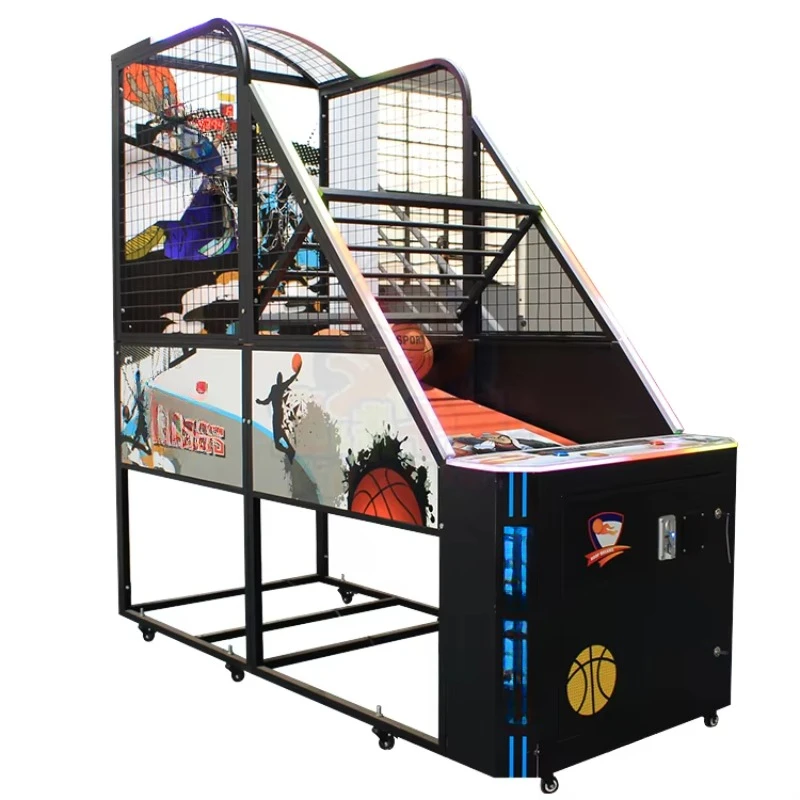 

Popular Coin-Operated Arcade Basketball Training Machine Metal Basketball Game Cabinet for Game City