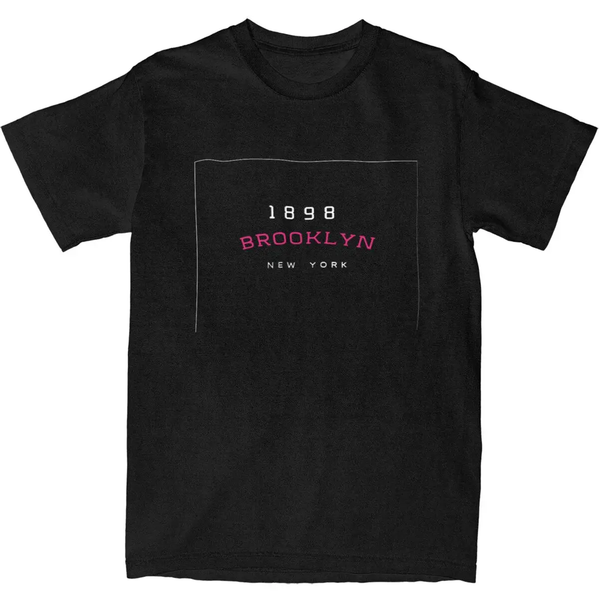 Oversized T-Shirt Brooklyn 100 Cotton T-Shirts retro Fashion Tshirt for Men Summer Y2K Retro Loose Short Sleeve Clothes