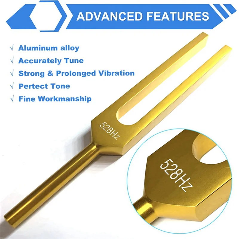 

GQ0-uy9 Gold Tuning Forks for Therapy, Sound Therapy, Body Immobilization with Aluminum Gift Box, Tuning Fork