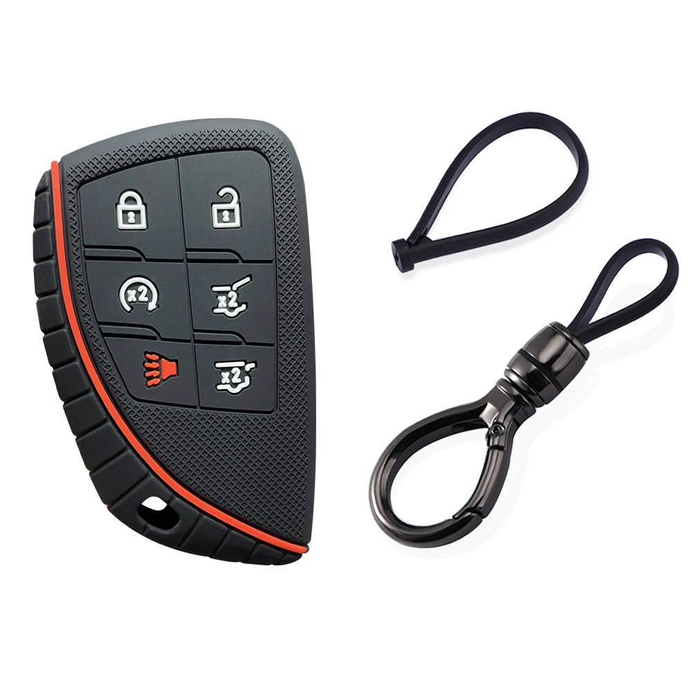 For Chevrolet Tahoe Suburban For GMC Yukon For Buick ENVISION S Plus Avenir 2020 2021 6 Buttons Silicone Cover Key Case Car Fob