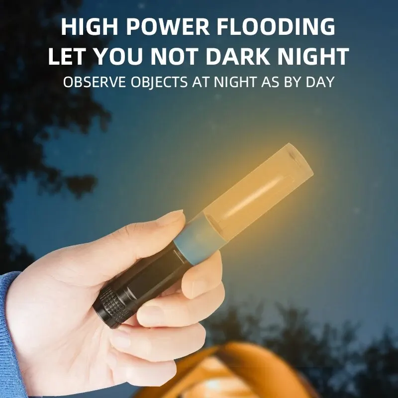 LED Pocket Flashlight Small Light USB Rechargeable Flashlights Night Light Outdoor Light Camping Light Waterproof