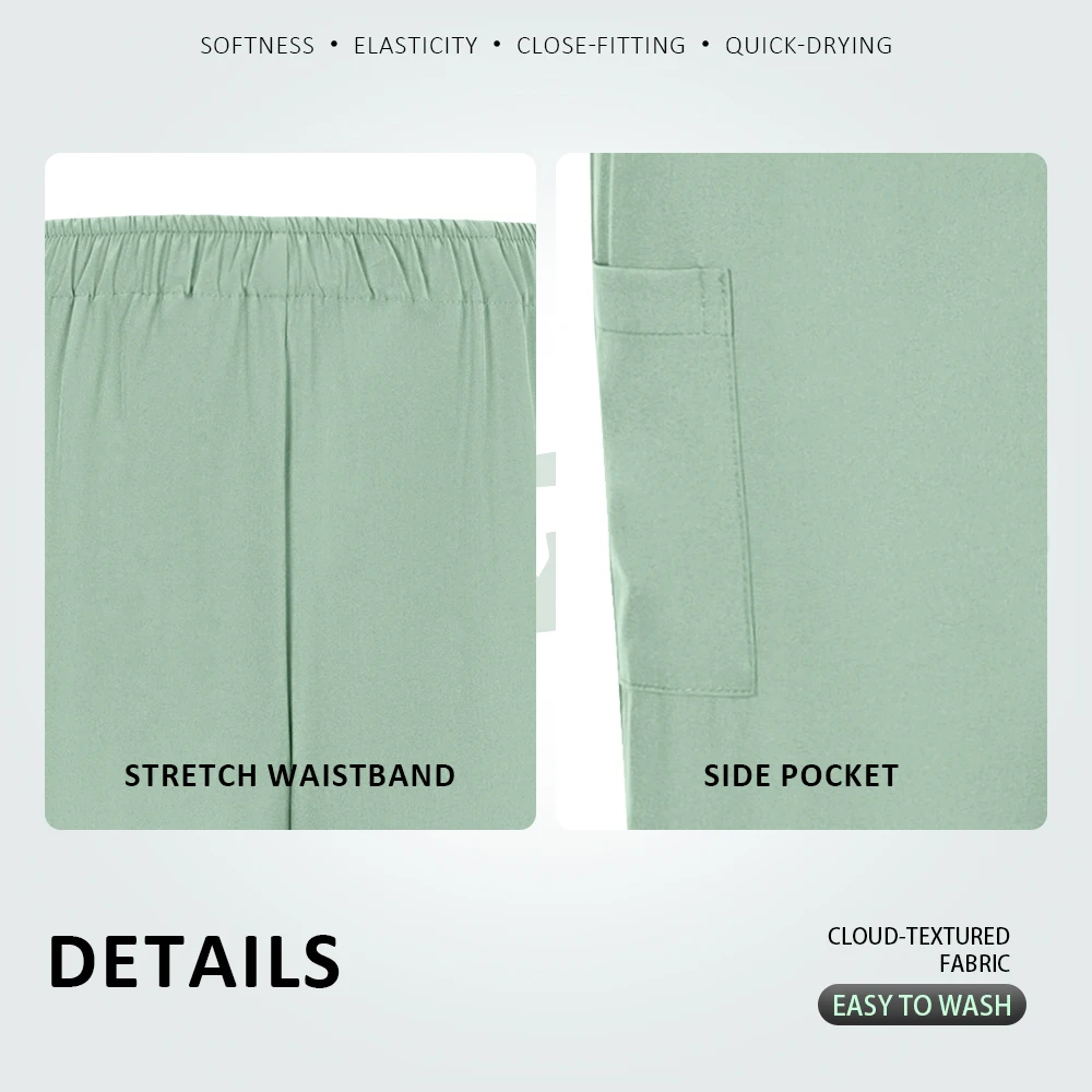 Mehrfarbige medizinische Peelings-Hose, Labor-OP-Hose, Unisex, Arzt- und Krankenschwester-Hose, einfarbig, Arbeitskleidung, Unterteil, Krankenschwester-Zubehör