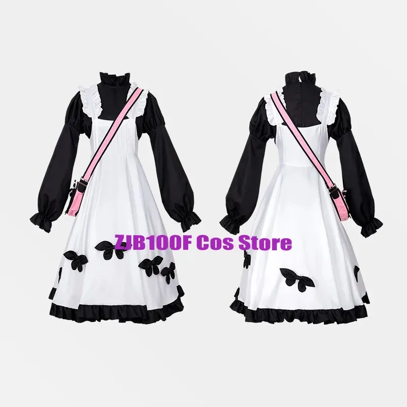 لينسون الذاكرة فتاة صغيرة أليس تأثيري لعبة الهوية V زي آذان أرنب خادمة تنورة لوليتا فستان شعر مستعار الزي للمرأة فتاة #3