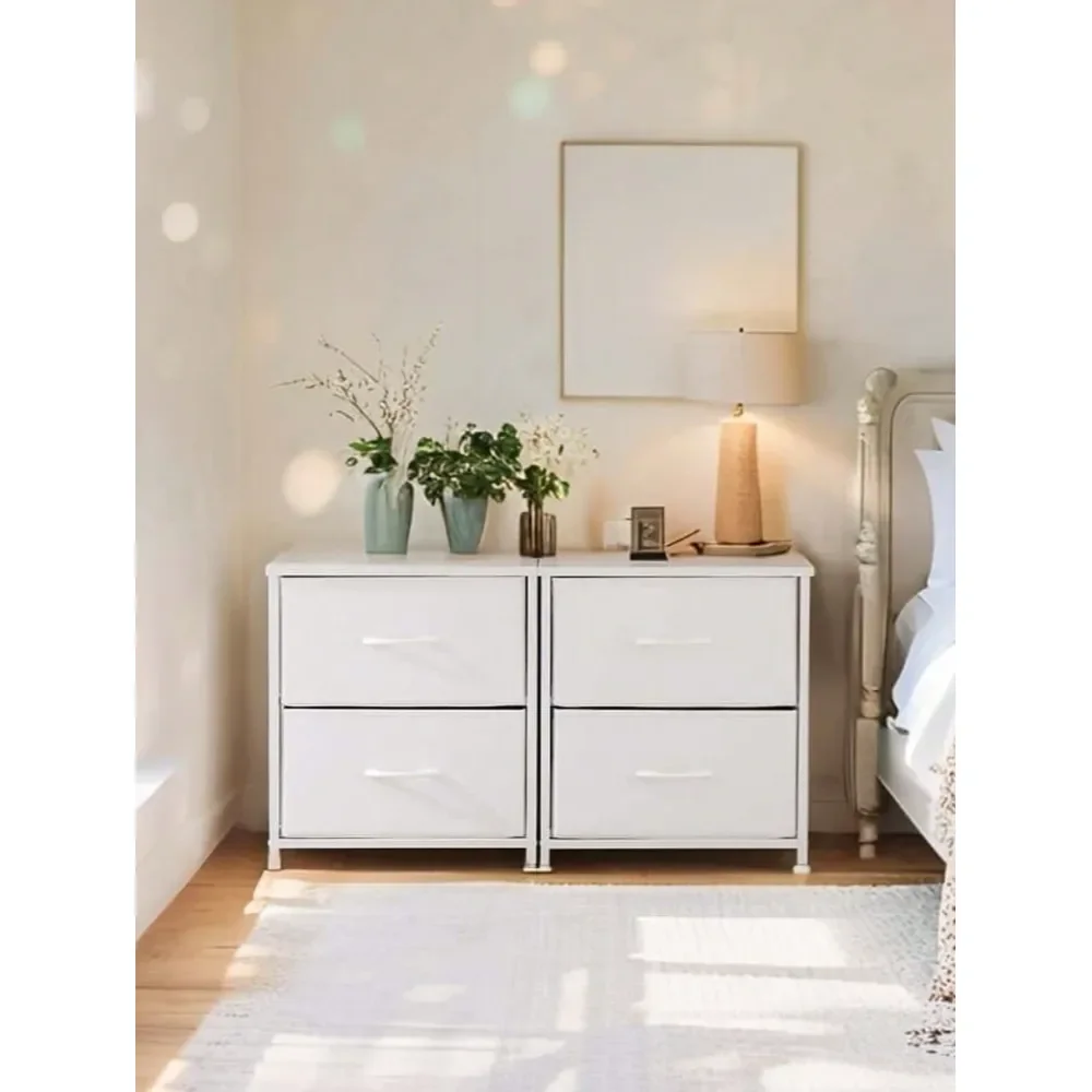 

Прикроватные тумбочки с 2 тканевыми ящиками и деревянной столешницей для спальни, небольших помещений, общежитий. Двухфункциональный прикроватный столик-тумба